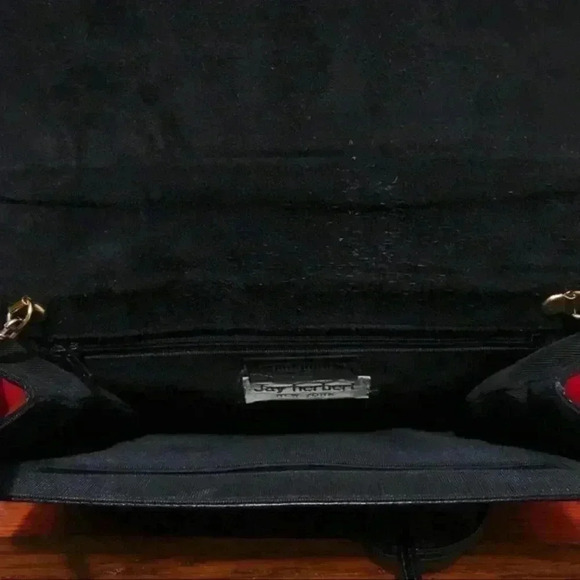 Jay Herbert New York I. Magnin black leather handbag‎​​ vintage - Picture 12 of 15